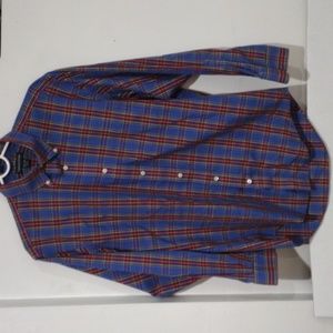 Lands'End Men's Long Sleeve Plaid Shirt